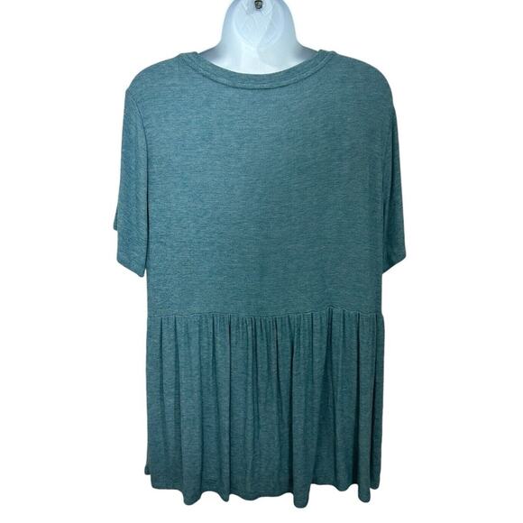 Lane Bryant Swing Tee Sz 14/16 (1X) Heather Blue Short Sleeve Top Lightweight - Picture 5 of 7